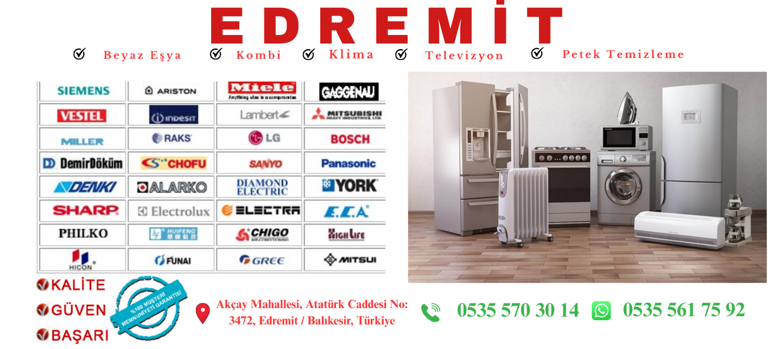 Edremit  Beyaz Eşya Servisi